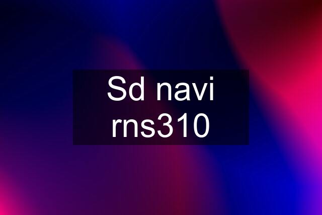 Sd navi rns310