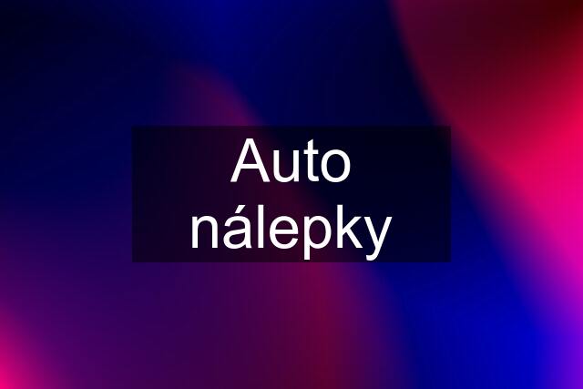 Auto nálepky