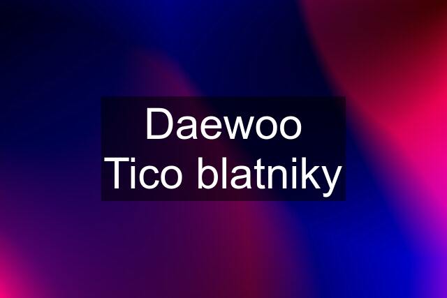 Daewoo Tico blatniky