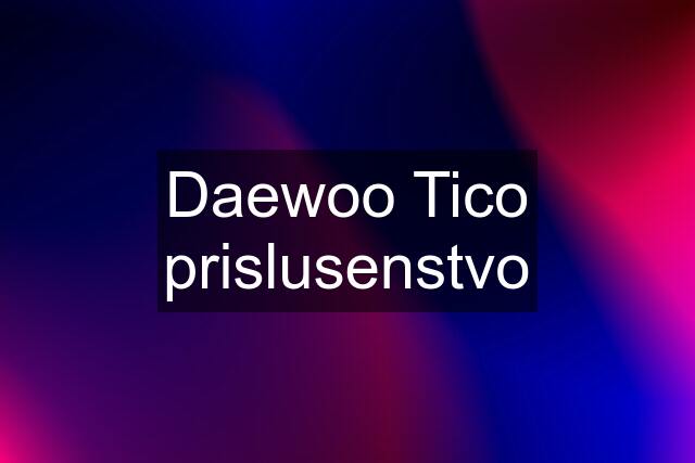 Daewoo Tico prislusenstvo