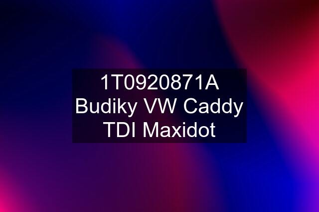 1T0920871A Budiky VW Caddy TDI Maxidot