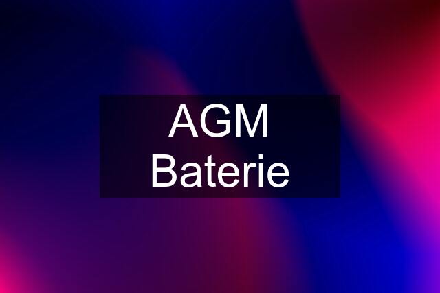 AGM Baterie