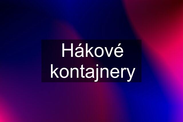 Hákové kontajnery