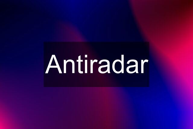 Antiradar