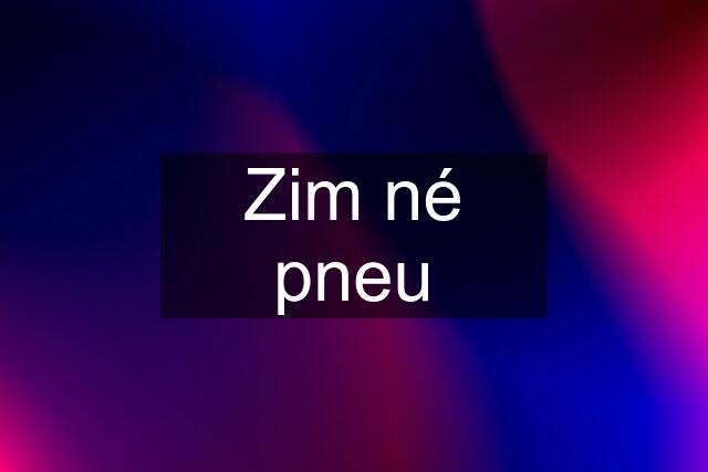 Zim né pneu