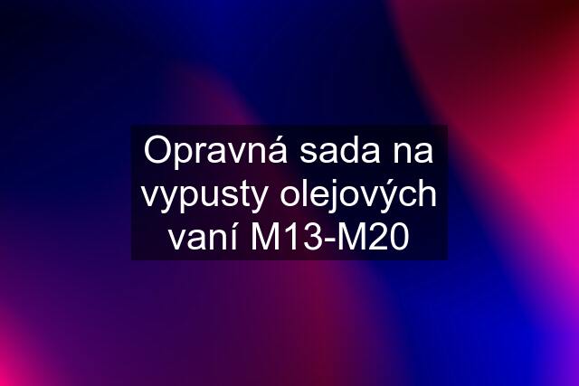 Opravná sada na vypusty olejových vaní M13-M20