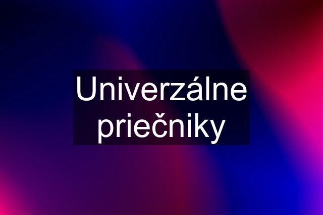 Univerzálne priečniky