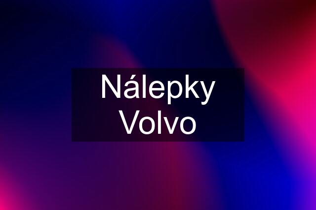 Nálepky Volvo