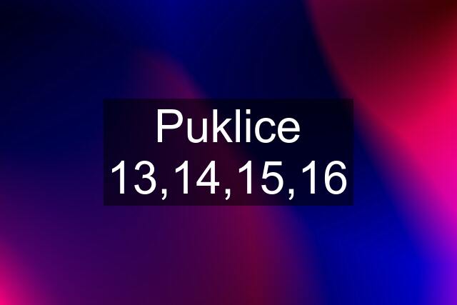 Puklice 13,14,15,16