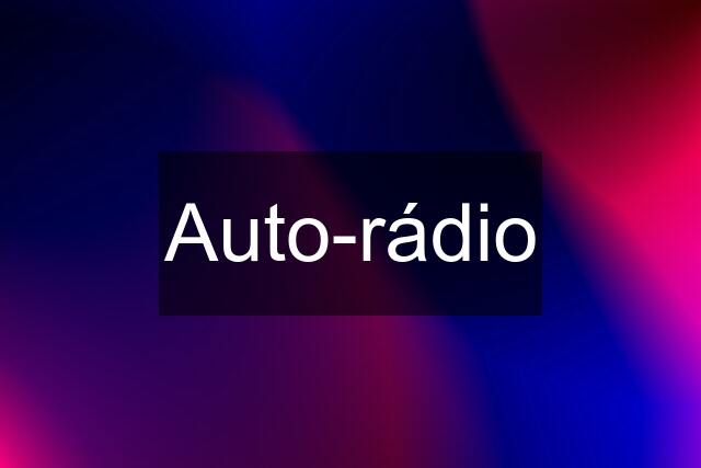 Auto-rádio