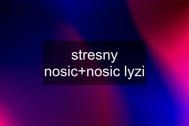 stresny nosic+nosic lyzi