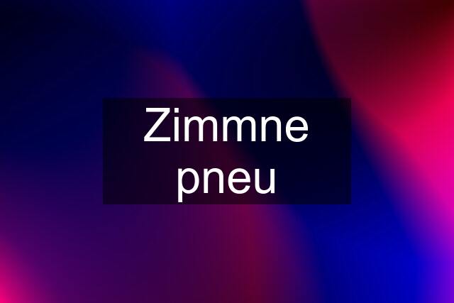 Zimmne pneu