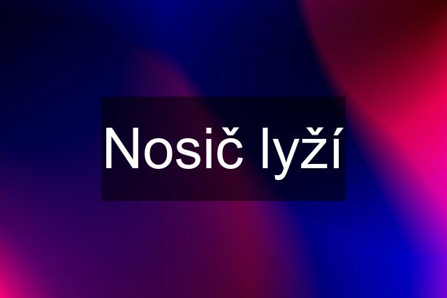 Nosič lyží