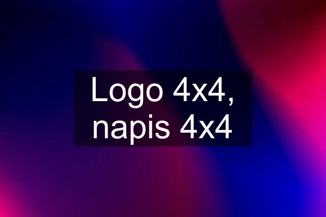 Logo 4x4, napis 4x4