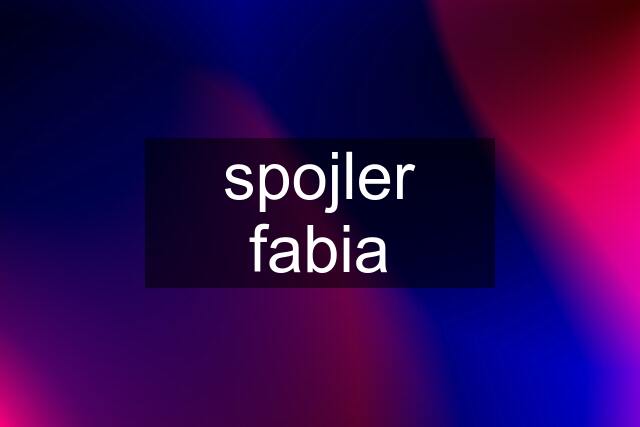 spojler fabia