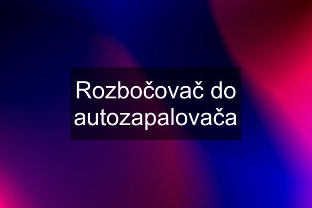 Rozbočovač do autozapalovača