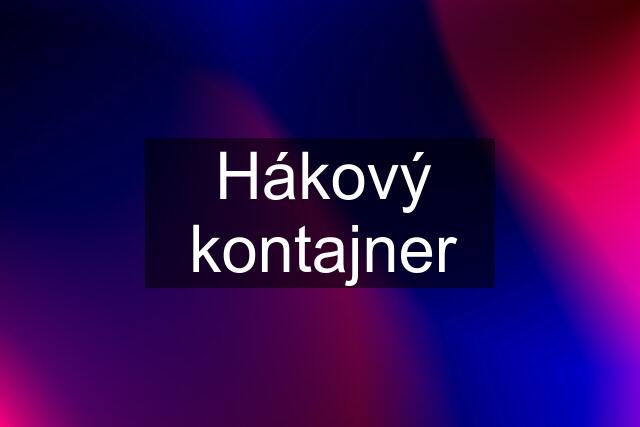 Hákový kontajner