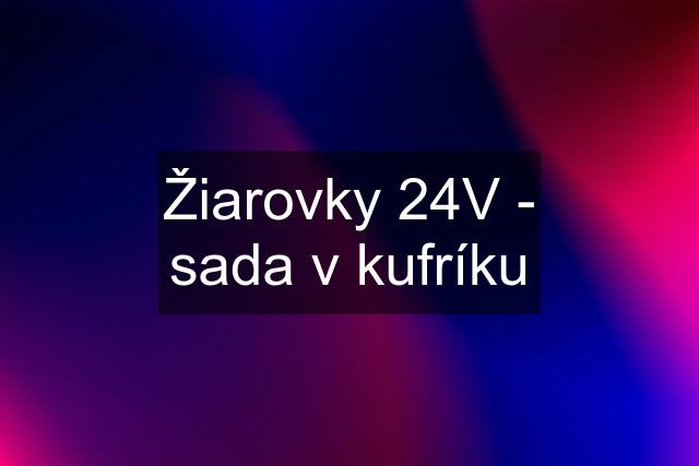 Žiarovky 24V - sada v kufríku