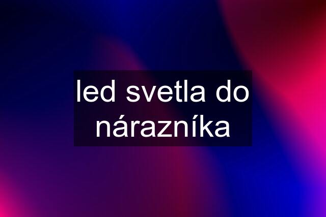 led svetla do nárazníka