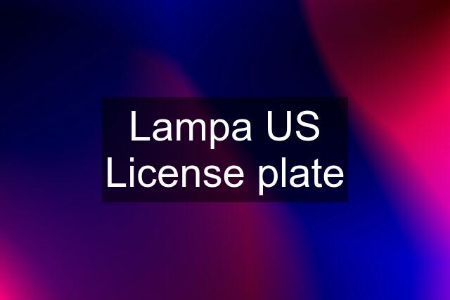 Lampa US License plate