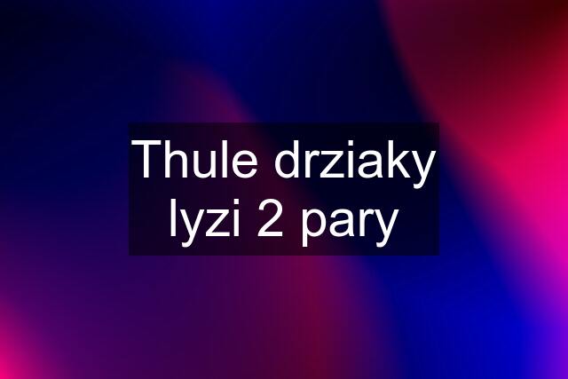 Thule drziaky lyzi 2 pary