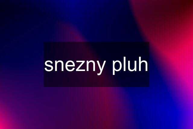 snezny pluh