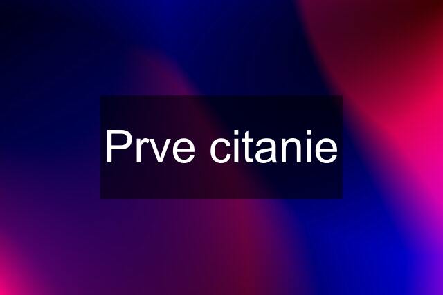 Prve citanie