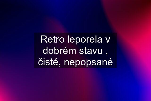 Retro leporela v dobrém stavu , čisté, nepopsané