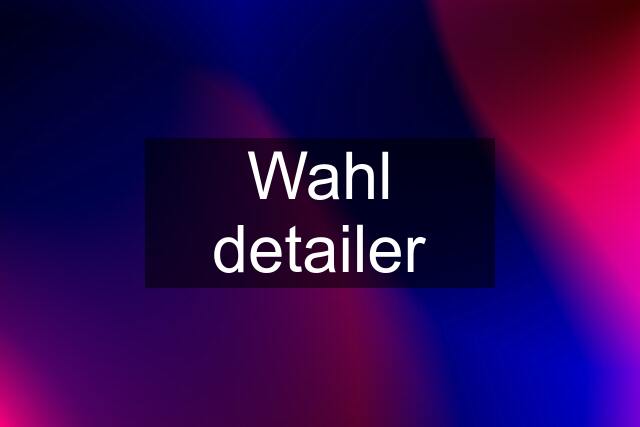 Wahl detailer