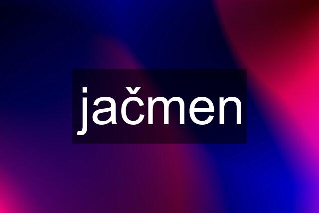 jačmen