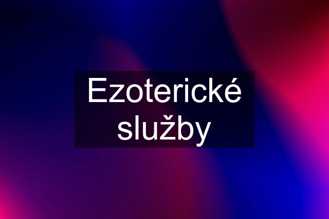 Ezoterické služby