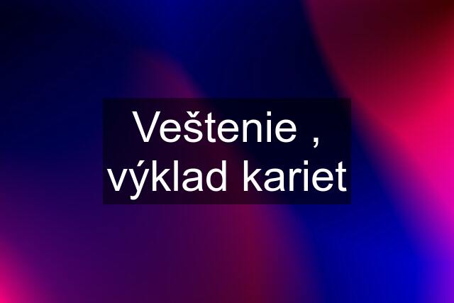 Veštenie , výklad kariet