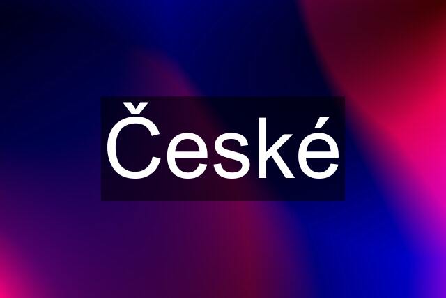 České