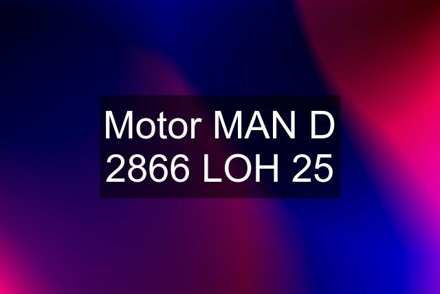 Motor MAN D 2866 LOH 25