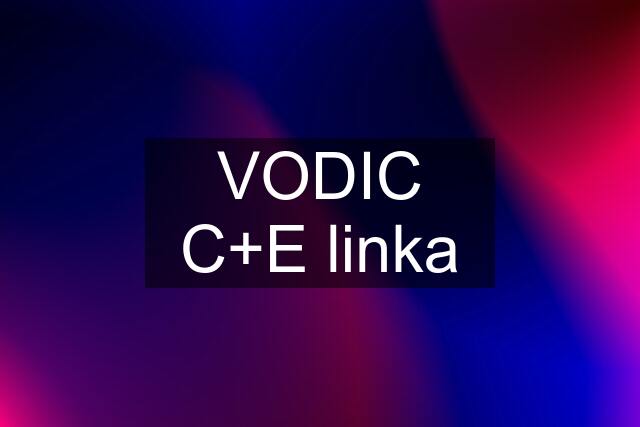 VODIC C+E linka