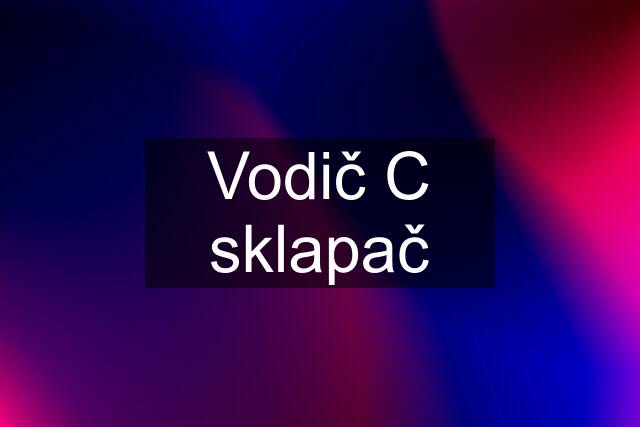 Vodič C sklapač