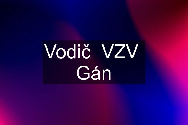 Vodič  VZV  Gán