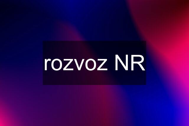 rozvoz NR