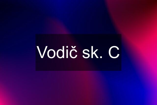 Vodič sk. "C"