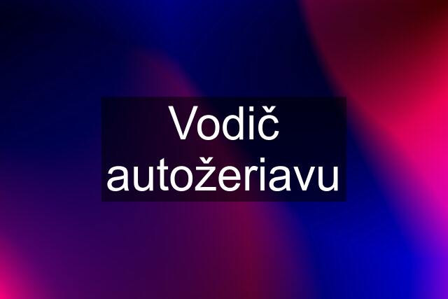 Vodič autožeriavu