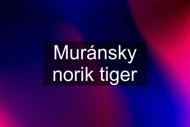 Muránsky norik tiger