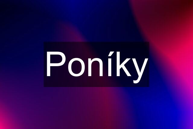 Poníky