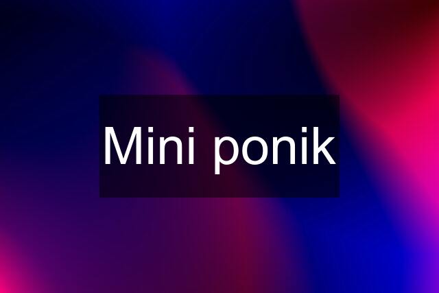 Mini ponik