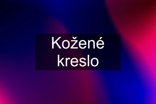 Kožené kreslo