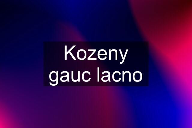 Kozeny gauc lacno