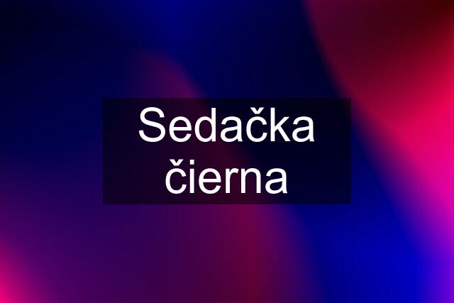 Sedačka čierna