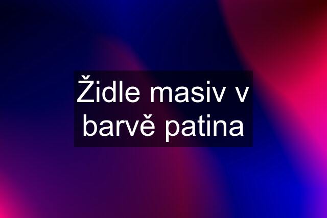 Židle masiv v barvě patina