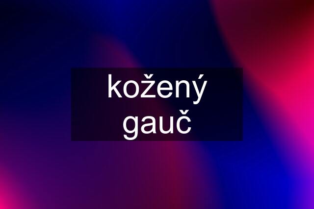 kožený gauč