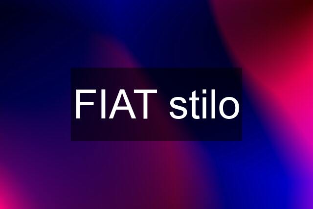 FIAT stilo