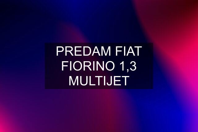 PREDAM FIAT FIORINO 1,3 MULTIJET